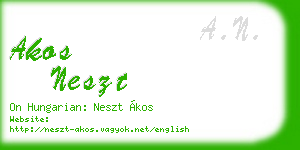 akos neszt business card